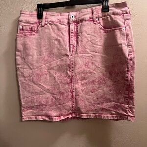 Torrid Light Pink Denim Mini Skirt
